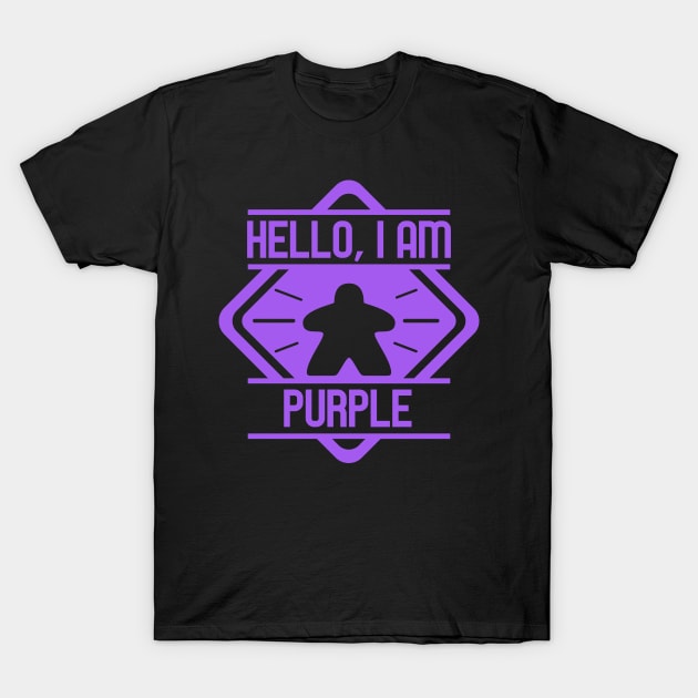 Hello I Am Purple Board Games Addict T-Shirt by pixeptional